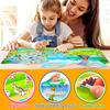 DIY Jelly Sticker Book Green Dinosaur Baby Early Education Cognitive Fun Puzzle Puzzle Jelly Sticker Quiet Book
