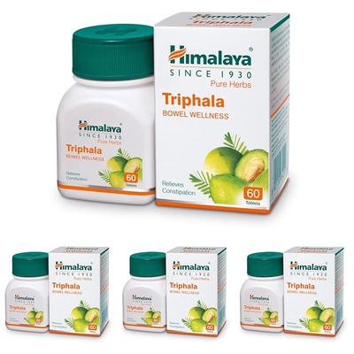 4 X Herbals Triphala Capsules 60 Count Each For Gentle Bowel Relief Digestive Cleanse And Regularity Support
