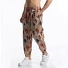Pantaloni Casual da Uomo Estate Autunno Pantaloni con Stampa Farfalle Vestibilità Larga Vita Elastica con Coulisse Alla Moda e Comodi