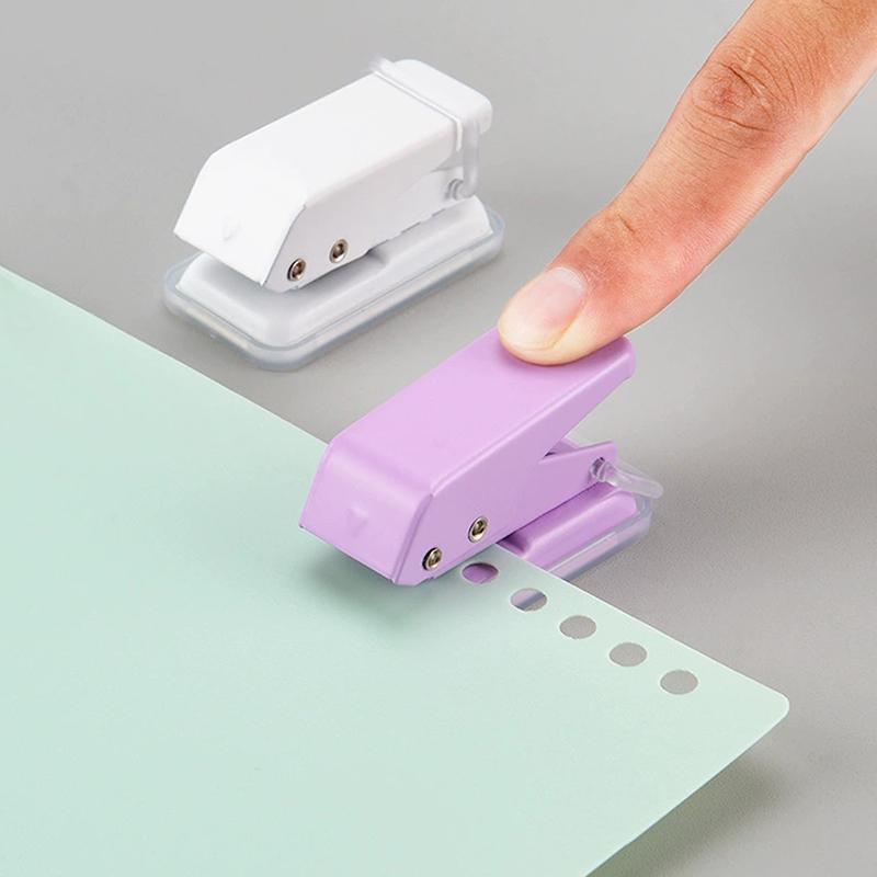 Mini Hole Punch 1 Hole Cute Paper Punch Portable Round Hole Puncher Paper Cutter Office School Supplies Stationery Items