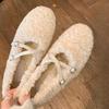 Flats Women Shoes Suede Fur Casual Sneakers Trend New Loafers 2025 Short Plush Winter Walking Buckle Woman Zapatos Mujer