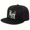 Unisex La Rose Embroidery Hip-Hop Hats Fashion Outdoor Adjustable Casual Baseball Caps Sunscreen Hat