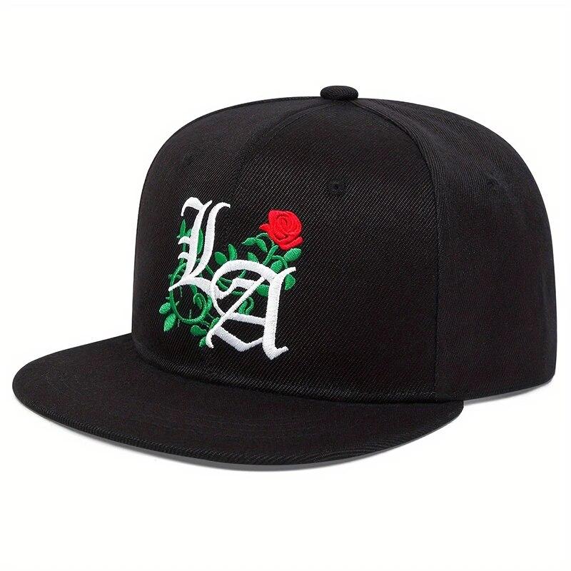 

Unisex La Rose Embroidery Hip-Hop Hats Fashion Outdoor Adjustable Casual Baseball Caps Sunscreen Hat