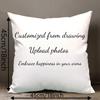 Personalized photo pillowcase with custom polyester zipper cover, no inner core, machine washable modern design, perfect gift