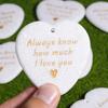 Heart-Shaped Marble Pendant: Valentine's Day Car Ornament & Engraved Thank You Gift