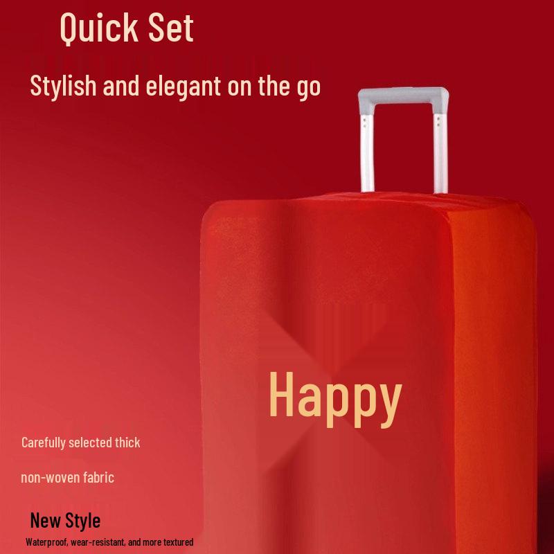 New Arrival: Wedding Suitcase Dust Cover with Lock - Happiness Design