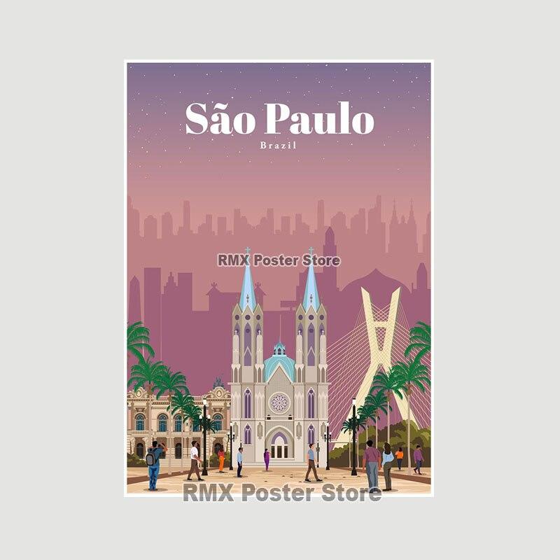 World Travel Minimalist  Posters New York London Paris City Poster White Paper Print Wall Art Decoration Picture Home Cafe Decor