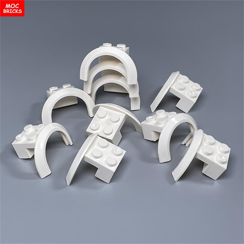 Non-Toxic Moc Bricks 50745 Mudguard 4 X 2 1/2 X 1 2/3 With Arch Round Vehicle Car Accessories Assembled Building Blocks Toys Kids Dolls