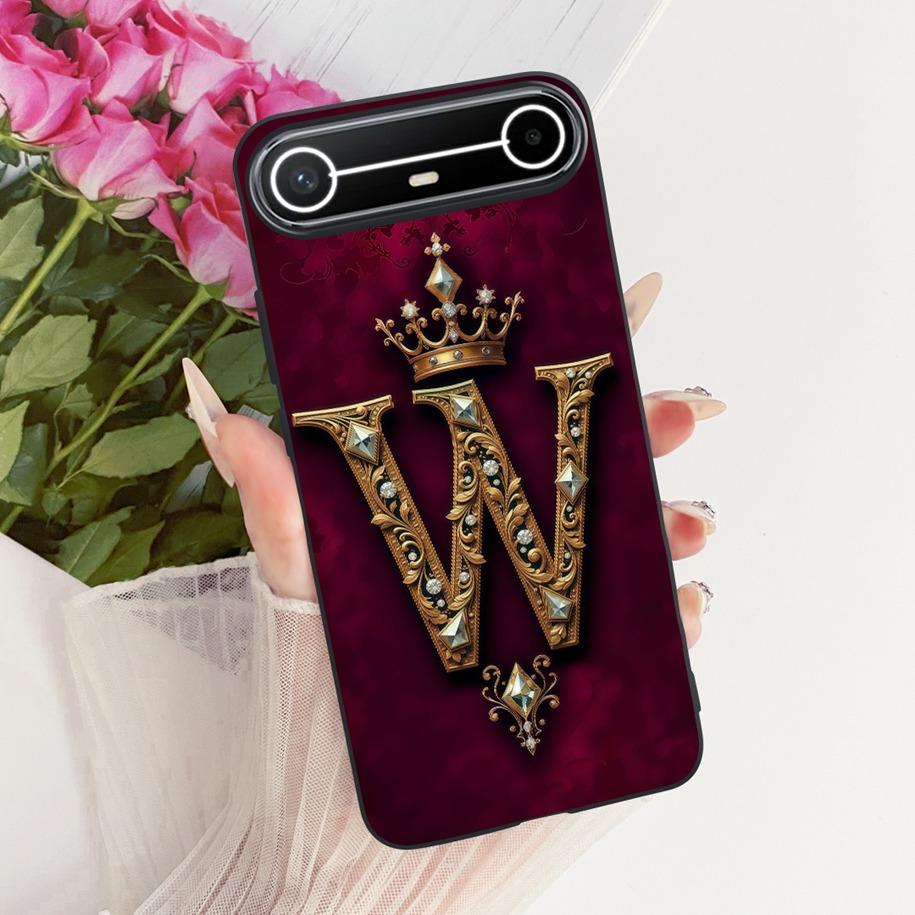 For Tecno Pova Slim Case Luxury Crown Letters Funda Soft Silicone Phone Cover For Tecno Pova Slim 5G Coque KM9 Shockproof Bumper