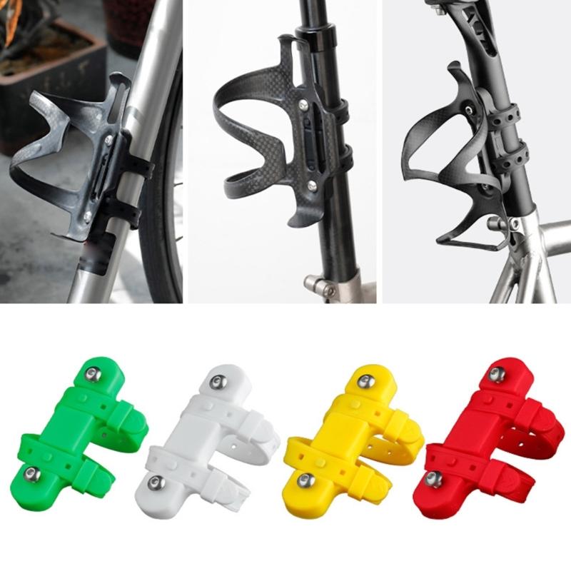 Bike Bottle Cage Mounting Base Black Non-Hole Mounting Clip with Screw Wrench Set MTB Bike Kettles Stand Base Widely Use