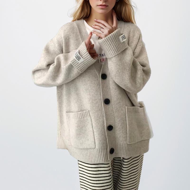 Autumn Women Sweater Knitting Basic Fashion Cardigan Long Sleeve Loose Casual Show Thin Coat
