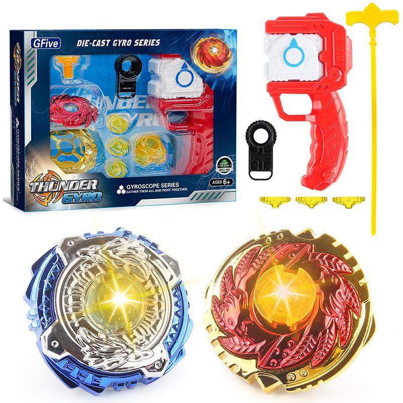 Bright Gf Nonelectric Alloy Spinning Top Lightup Phoenix Dragon Duel Set