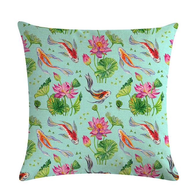 Buy Koi Fish Series Art Printed Pillow Case Cushion Cover Sofa Home