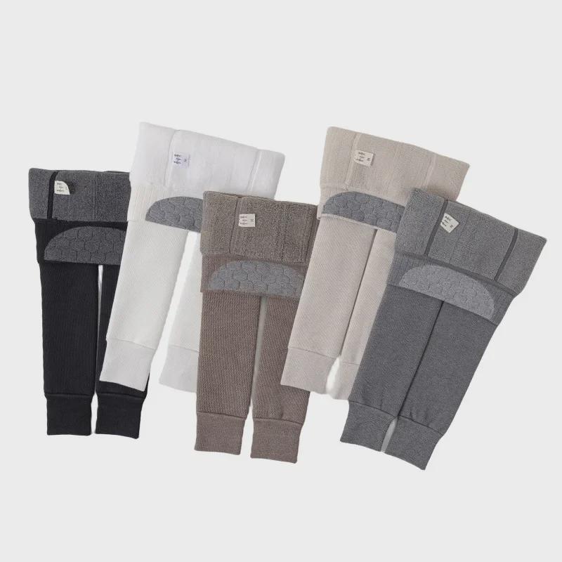 Mädchen Samt Verdickte Winter Leggings mit weißen Baumwoll-Vertikalstreifen