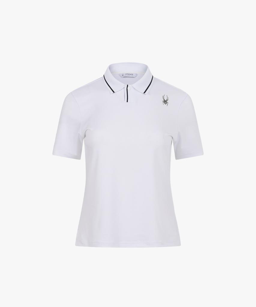 SPYDER Women'S Proweb Pique Collar Short Sleeve T-Shirt Splmcnts251Wwht