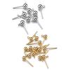 20pcs 100pcs Stainless Steel Round Ball Ear Post Studs Ear Backs with Open Rings Stud Earrings Base DIY Jewelry Making Wholesale