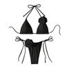Set Bikini da Donna 2 Pezzi Allacciato al Collo Imbottito Slip da Bagno Set Fiore 3D