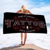 Tattoo Shop Logo Beach Towel Colorful Bath Towels for Girl Microfiber Quick Dry Sand Free Beach Yoga Spa Gym Pool