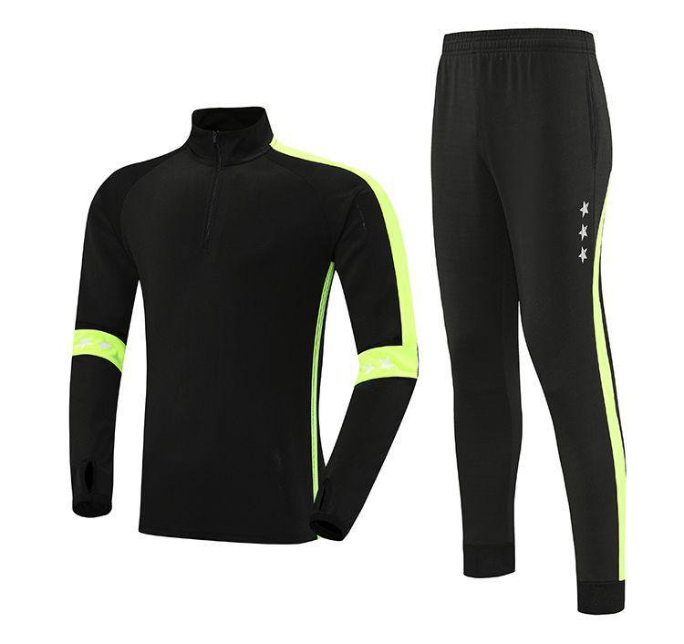 Children's Primary School Football Training Set – Half-Zip Jacket & Long-Sleeve Pants for Autumn/Winter Sports