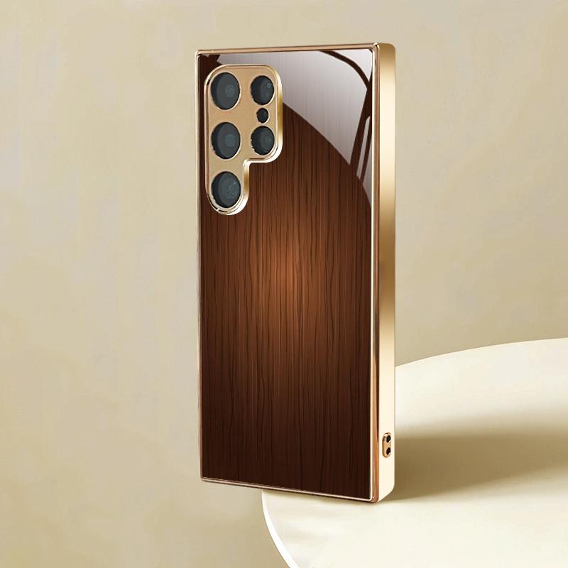 Textured Pattern Gold-Plated Phone Case Suitable for Samsung Galaxy S26 S25 S24 S23 Ultra S22 Ultra S20 Ultra 56 A72 A73 5G
