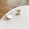 1 Pair Women Earrings Geometric Retro Earring Ornament Simple Ear Decor Wood Semicircle Jewelry Decorations Jewelries