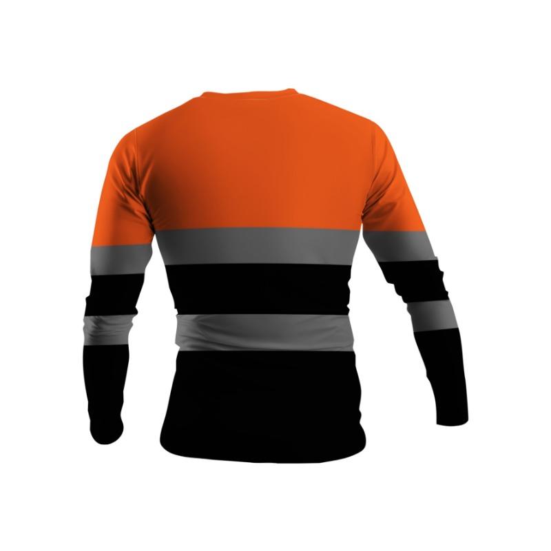Men's Long-sleeved Striped Crew Neck T-shirt, Lightweight and Breathable Fabric Suitable for Daily Casual Wear, Printed Design