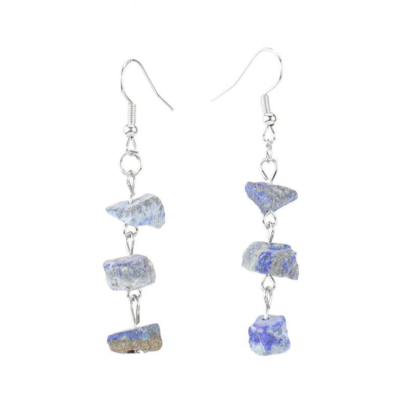 

Original Handmade Curved Needle Natural Gravel Rough Stone Crystal Agate Earrings Earrings Women S Earrings E21