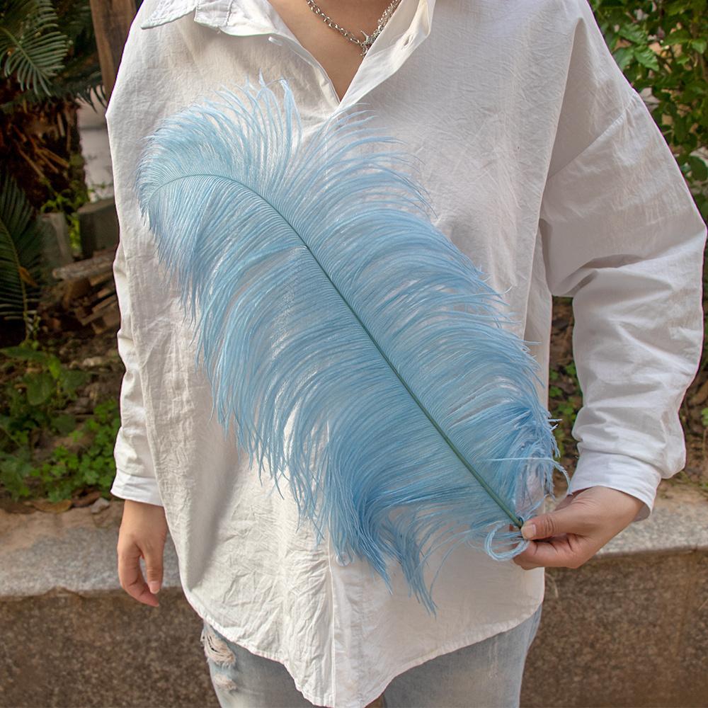 10Pcs Golden Yellow Ostrich Feather 15-50cm Loose Plumes Perfect for DIY Crafts Wedding Table Centerpieces Decoration Accessory