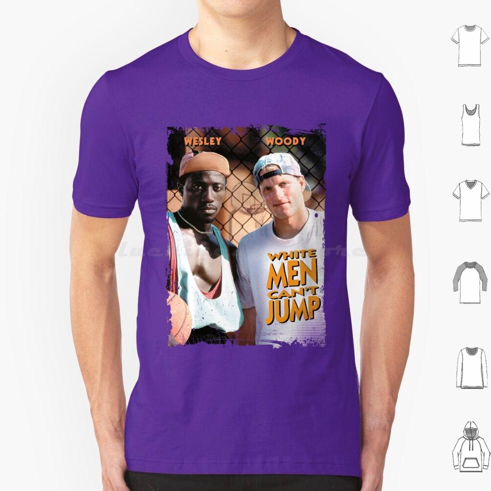T-shirt White Men Cant Jump Cotone Uomo Donna Stampa Fai da te White Men Cant Jump Film di Pallacanestro Vintage Film anni '90 Nostalgia anni '90