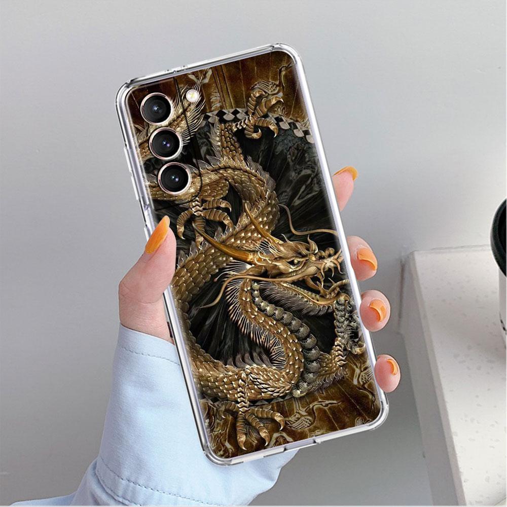Animal Dragon Clear Case For Samsung Galaxy S22 S20 FE S21 S10 S9 Plus Note 20 Ultra 10 Lite Transparent Phone Shell