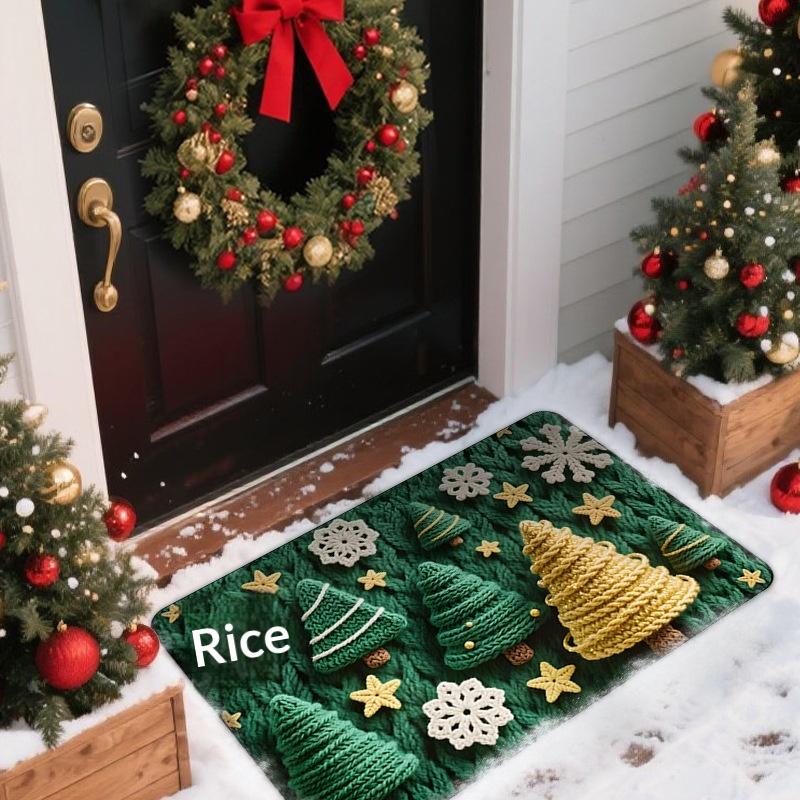 Christmas Door Mat Red Santa Claus Outdoor And Indoor Gingerbread Man Carpet New Year 2026 Merry Christmas Home Decor Foot Mat