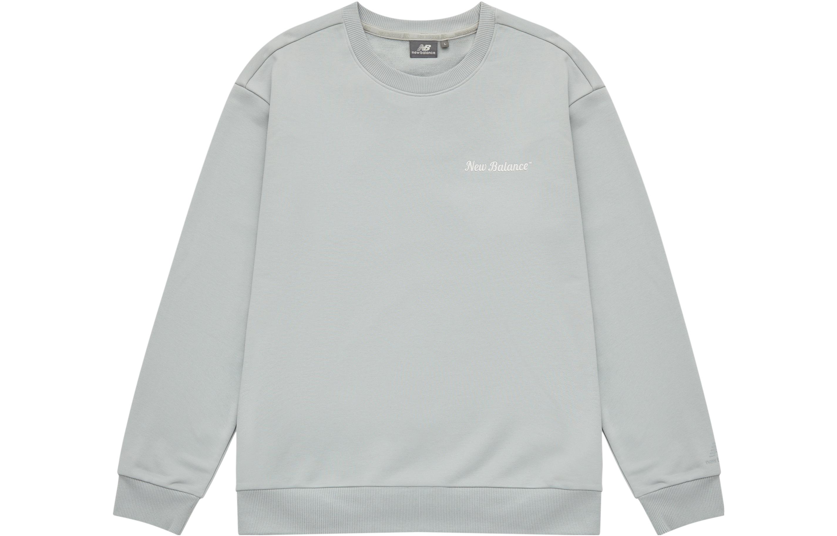 New Balance Sweatshirts Unisex Gray Crew Neck Moderate Regular 5CD38141-GR L