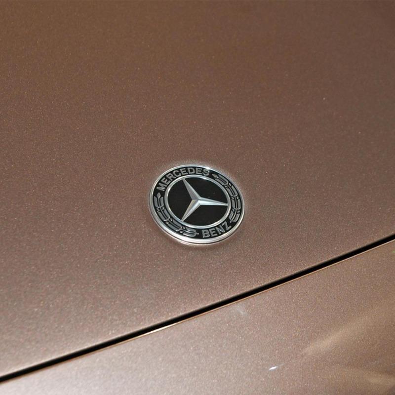 Car Metal Flat Hood Emblem Sticker Front Badge Accessories For Mercedes Benz W203 W206 W212 W167 W166 W247 C E GLA GLC GLE AMG