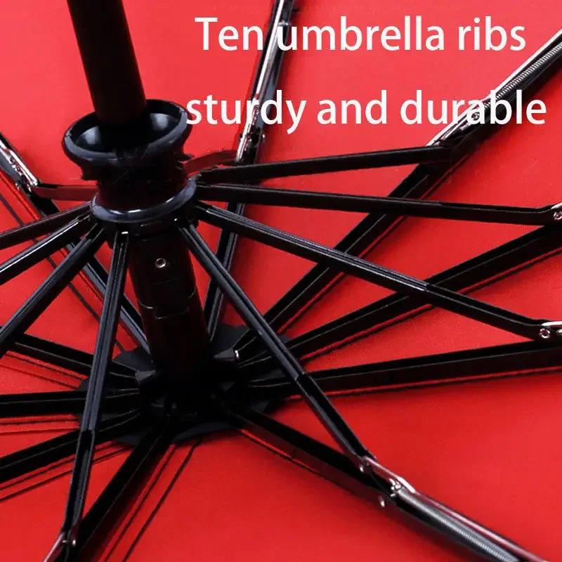 Fully Automatic 10K Strong Luxury Double Layer Windproof Resistant Large Business Rain Umbrella Parasol for Men and Women