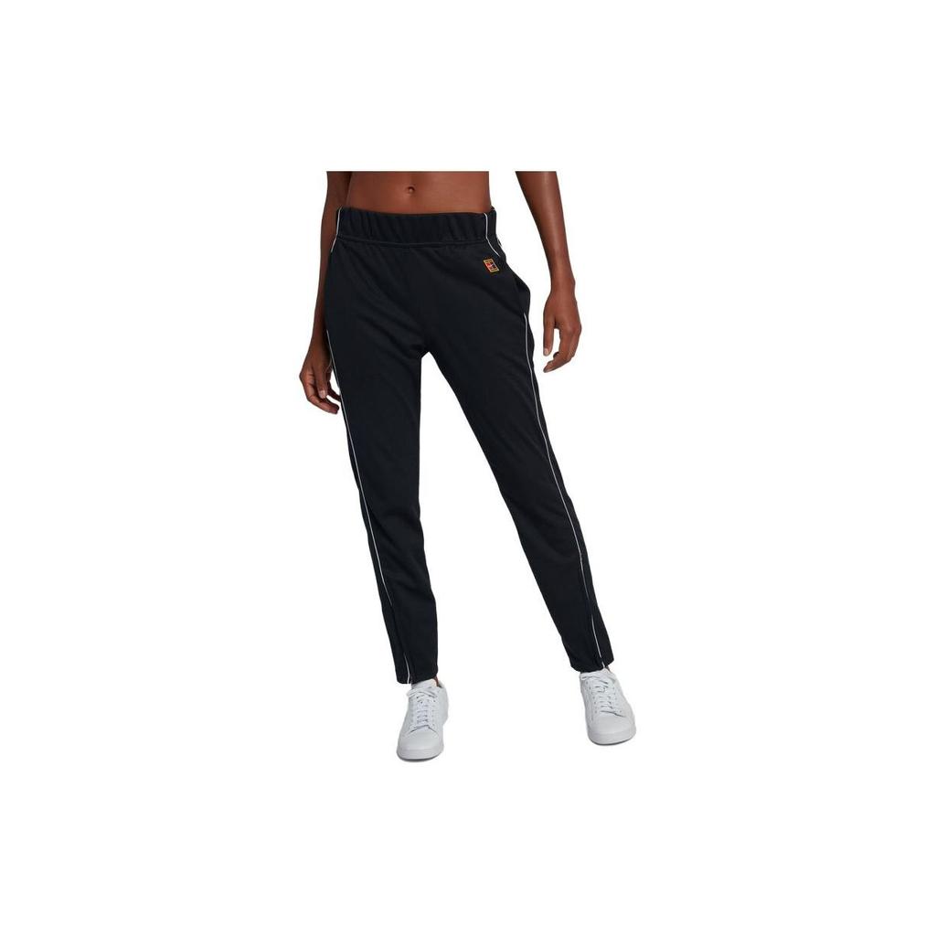 Nike Court Striped Casual Knit Sports Pants Women Bottoms Black AV2457-010