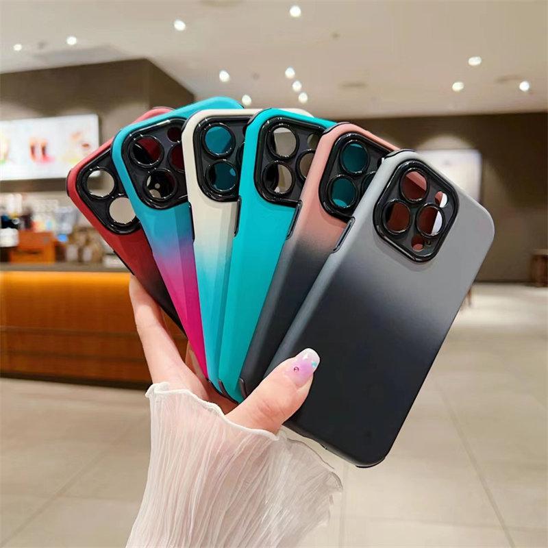 Luxury Gradient Skin Touch Case for iPhone 14 13 12 11 Pro Max All-inclusive Fall Protection Cases