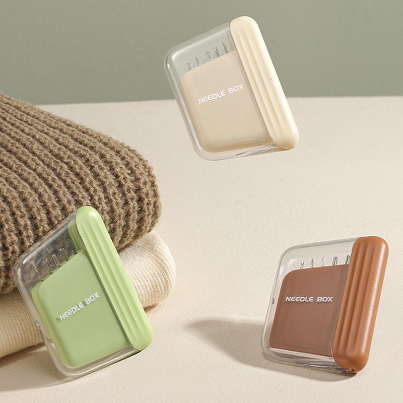 Magnetická krabička na šicí jehly s 10 jehlami, jehly různých velikostí, přenosné magnetické úložné krabičky, domácí vyšívací šicí příslušenství