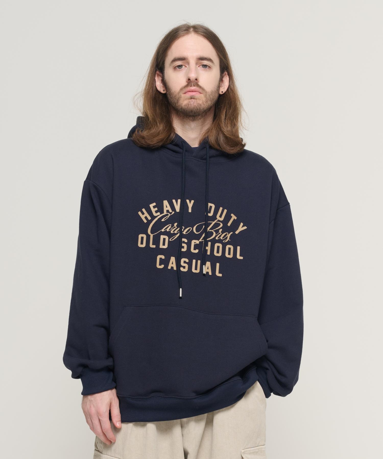 Cargo Bros Old School Logo Oversized Hoodie (Navy) M