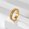 Frosted Stainless Steel Moon And Star Fidget Rings For Men Anti Stress And Anxiety Rotating Ring Fidget Metal Spinner Anillos