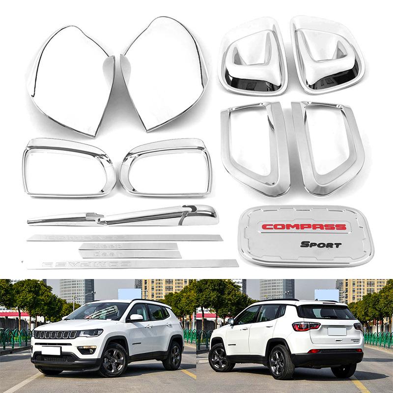 

Rearview Mirror Rain Guard & Fuel Tank Cap Trim for 2017-2021 JEEP Compass