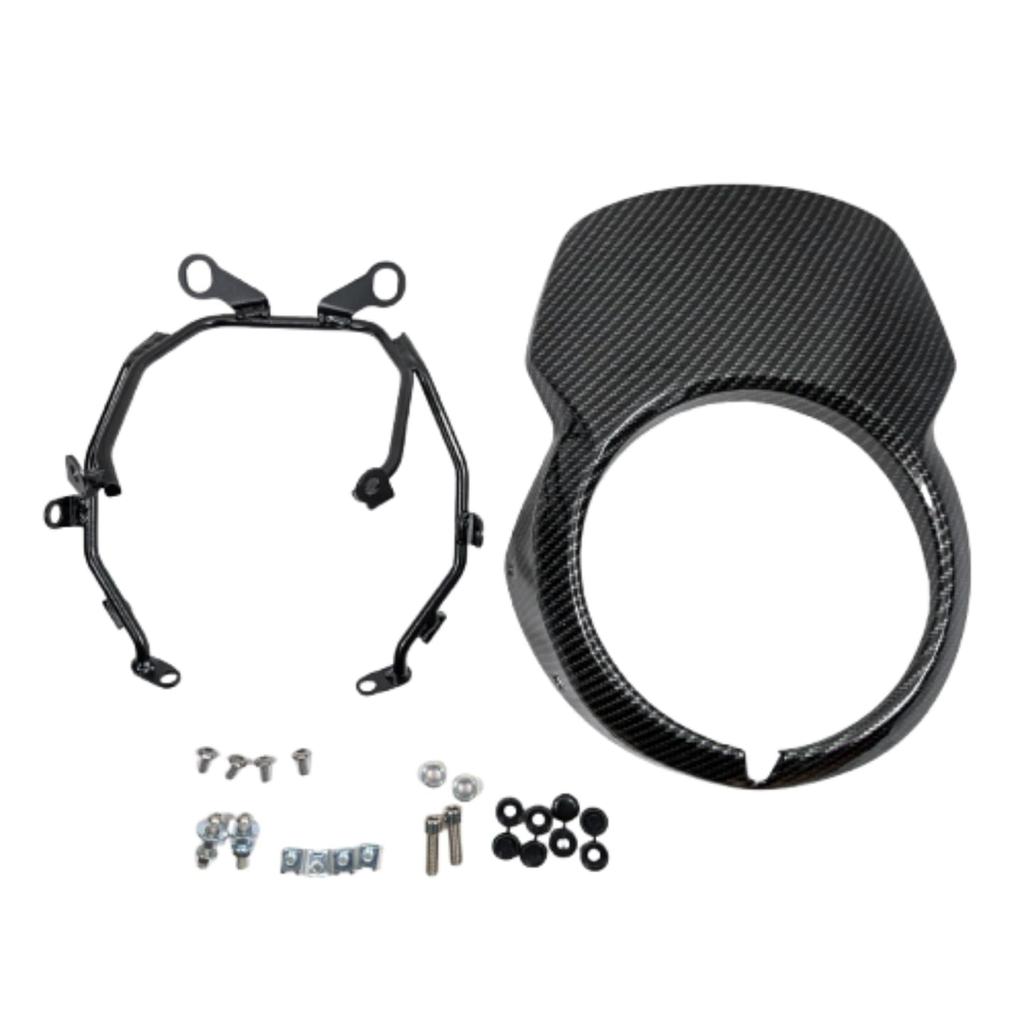 GOLDFAUST CL 250cc 500cc Bikini Cowl - Matte Black, Gloss Black, Carbon Black - Motorcycle Front Cowl (Carbon Black)