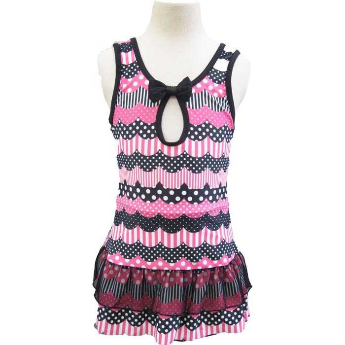 Kids Swimsuit Cute Swimsuit for Girls (Pink) One Piece with Ruffles Orange Bon Bon Girls Swimsuit UV Block 50