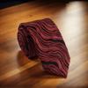 Fashion White 3D Wavy Striped Tie Jacquard Weave Slim 6CM Width Necktie Designer Mens and Women Ties
