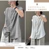 Sleeveless Striped Blouse with Solid and Round Comfortable and Relaxed Stylish and Elegant for and Everyday Perfect for and [JLBOCMGT] Women's