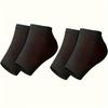 2pcs/set, 1 Pair of Gel Heel Socks for Relief - Moisturizing Foot Care, Alcohol-Free Black Half Socks, Foot Protection, Gel