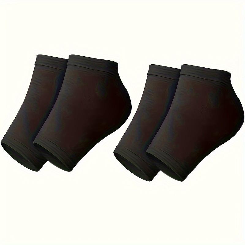 2pcs/set, 1 Pair of Gel Heel Socks for Relief - Moisturizing Foot Care, Alcohol-Free Black Half Socks, Foot Protection, Gel