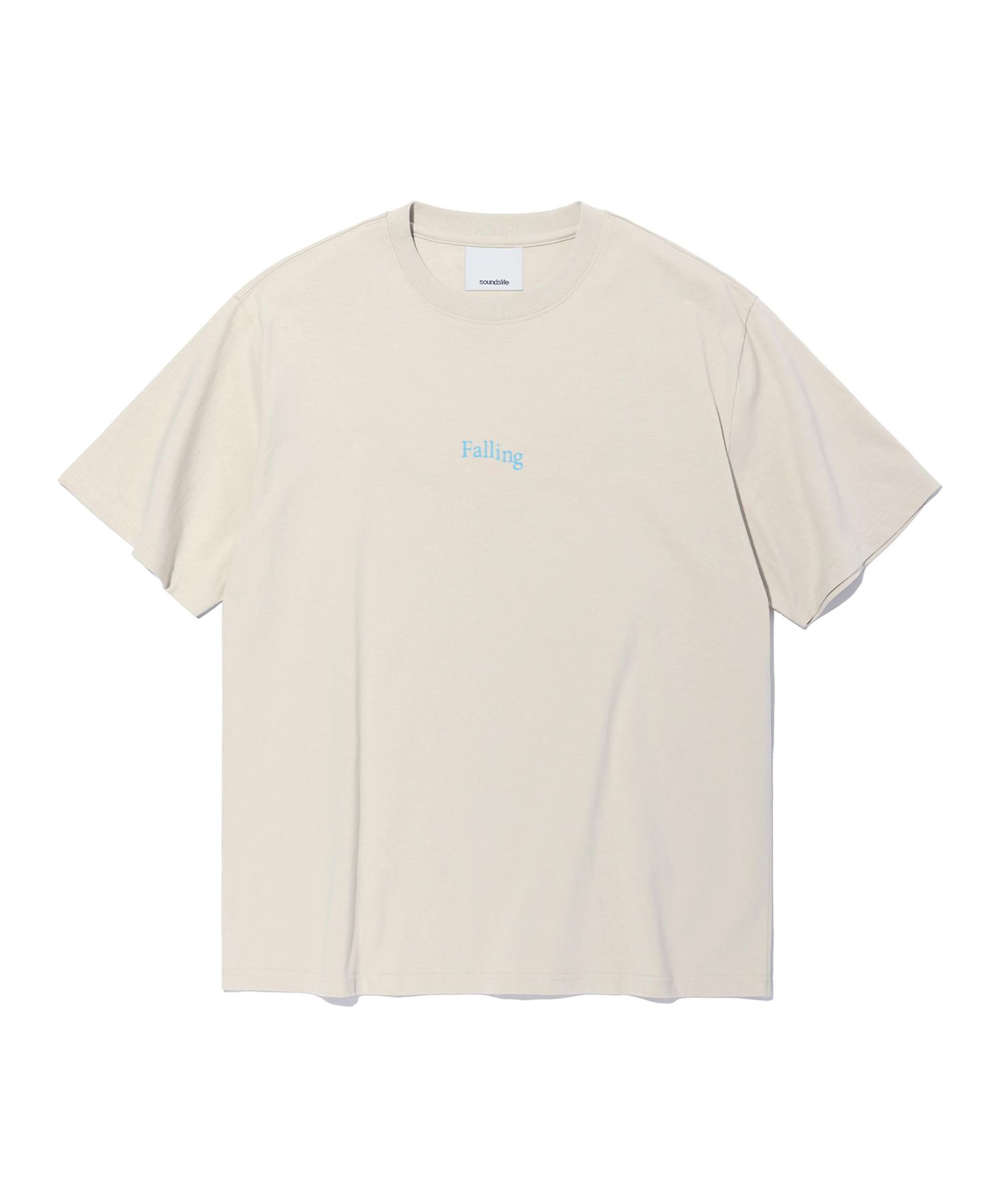 Sounds Life Falling Lettering T-Shirts Ivory M/Free