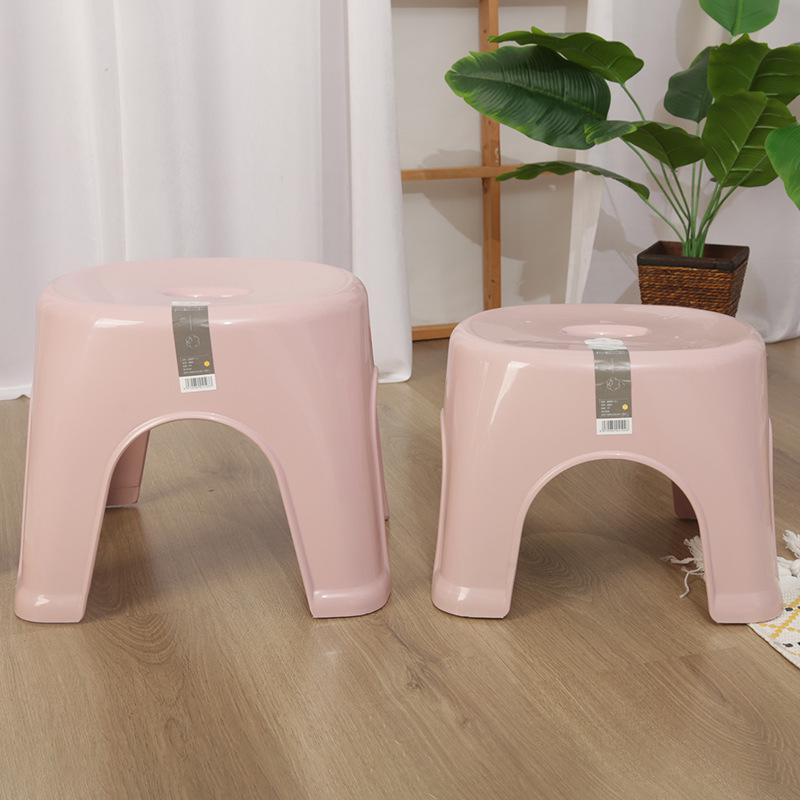 Non-Slip Thickened Plastic Footstool for Bathroom and Living Room