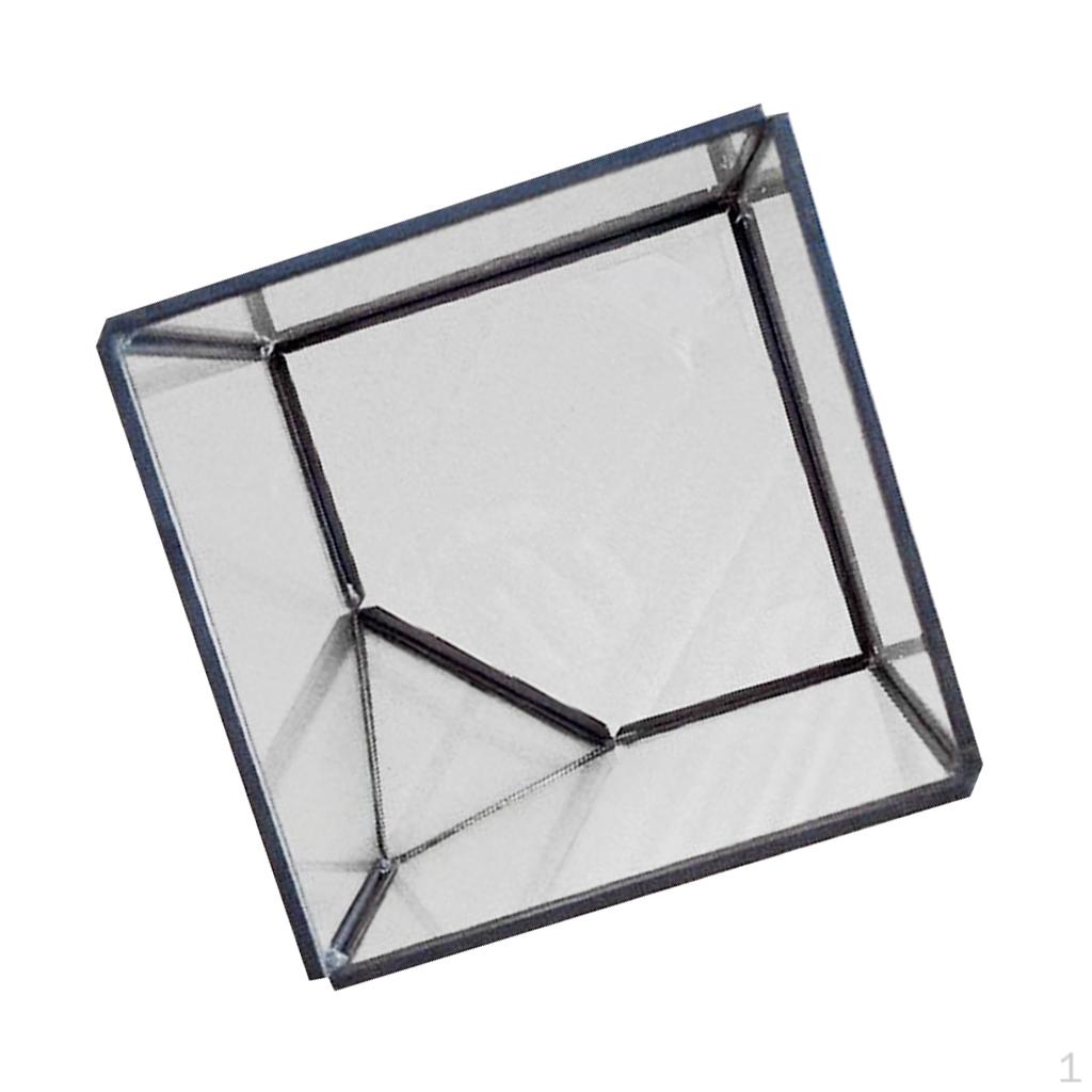 

Glass Cube Terrarium Air Plant Container Box L Black