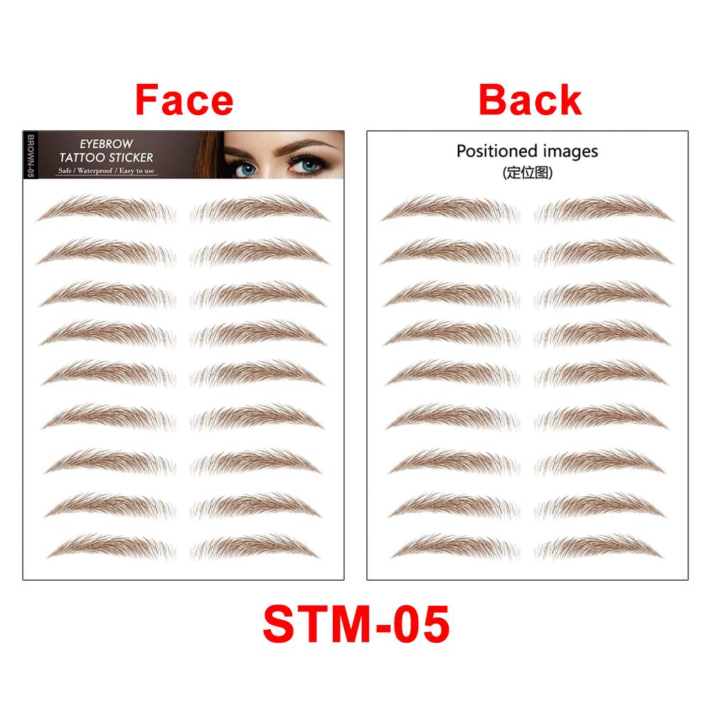 New Arrivals Water Transfer Girls Cosmetic Disposable Fake Temporary 4d Eye Brow Tattoo